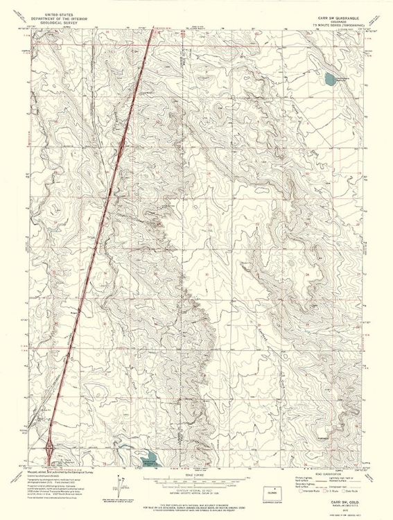 Picture of CARR SW COLORADO QUAD - USGS 1972