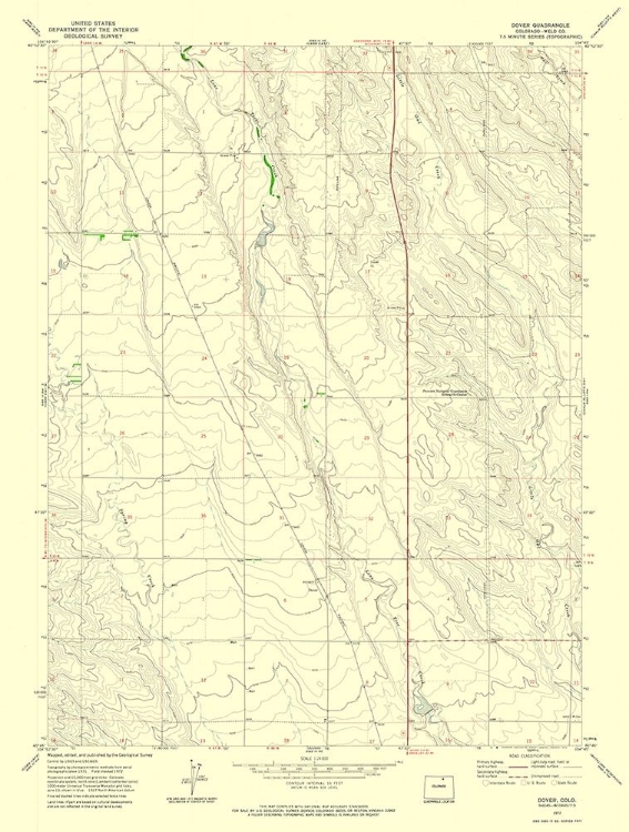 Picture of DOVER COLORADO QUAD - USGS 1972