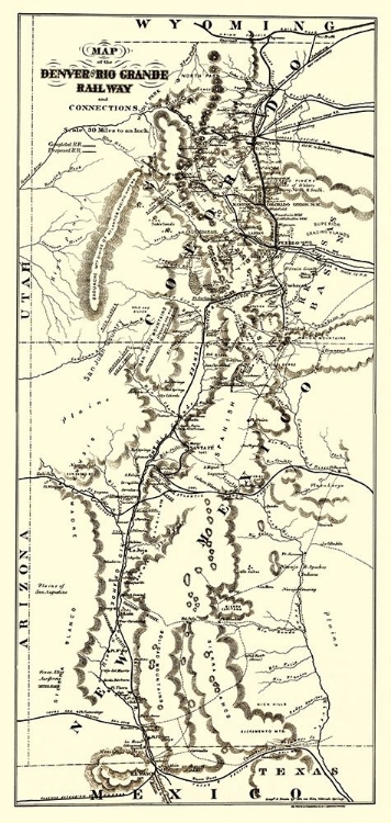 Picture of DENVER AND RIO GRANDE RAILROAD 1873