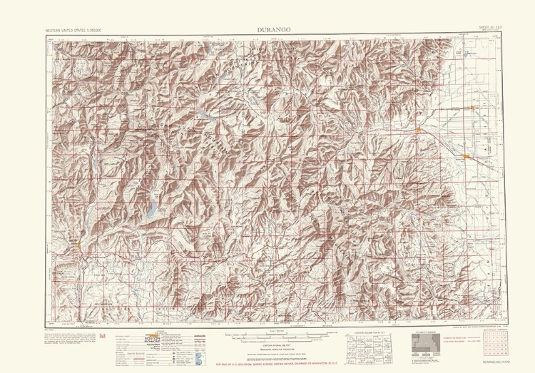 Picture of DURANGO COLORADO SHEET - USGS 1953