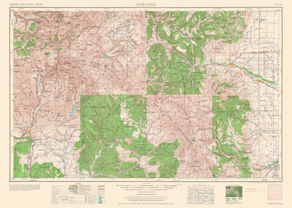 Picture of DURANGO COLORADO QUAD - USGS 1953