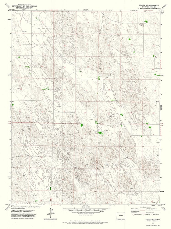 Picture of ECKLEY NE COLORADO QUAD - USGS 1971