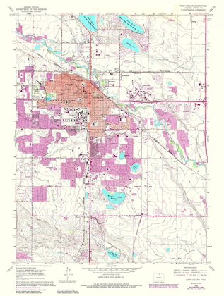 Picture of FT COLLINS COLORADO QUAD - USGS 1984