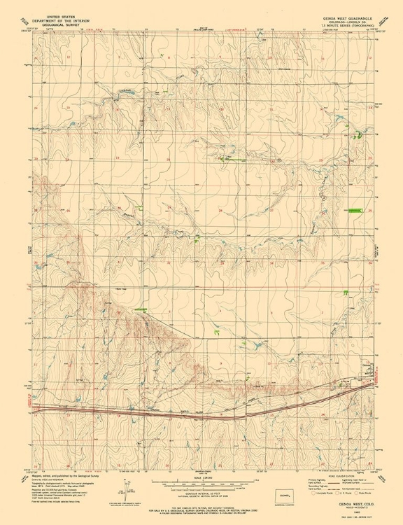 Picture of GENOA WEST COLORADO QUAD - USGS 1980