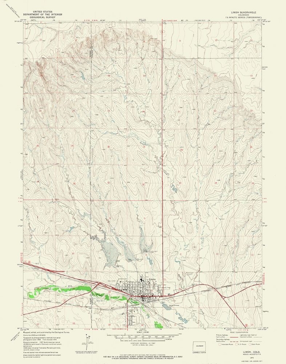 Picture of LIMON COLORADO QUAD - USGS 1970