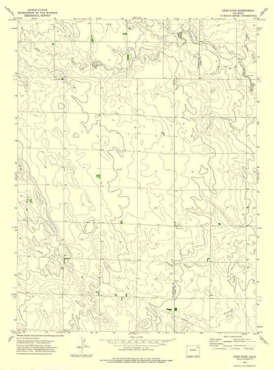 Picture of LONE STAR COLORADO QUAD - USGS 1972