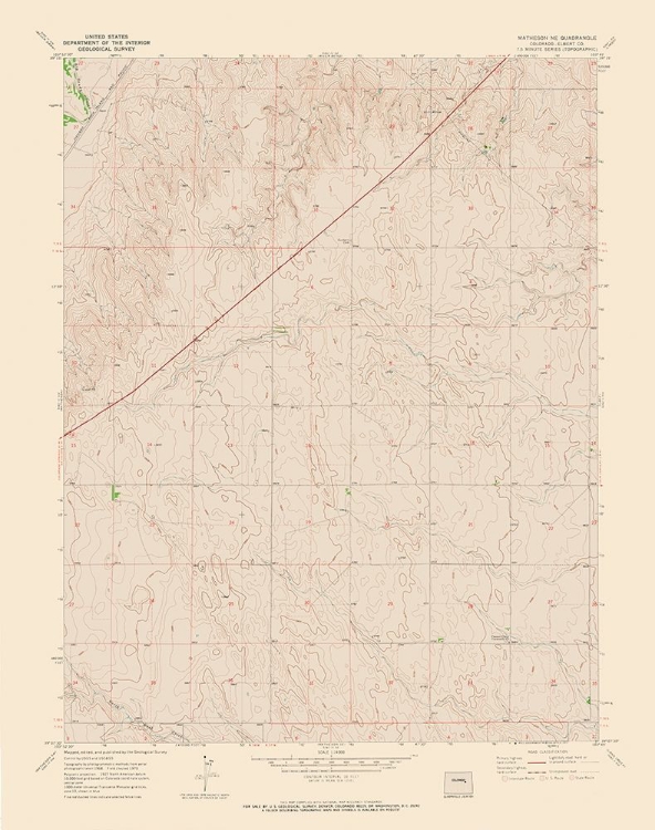 Picture of MATHESON NE COLORADO QUAD - USGS 1970