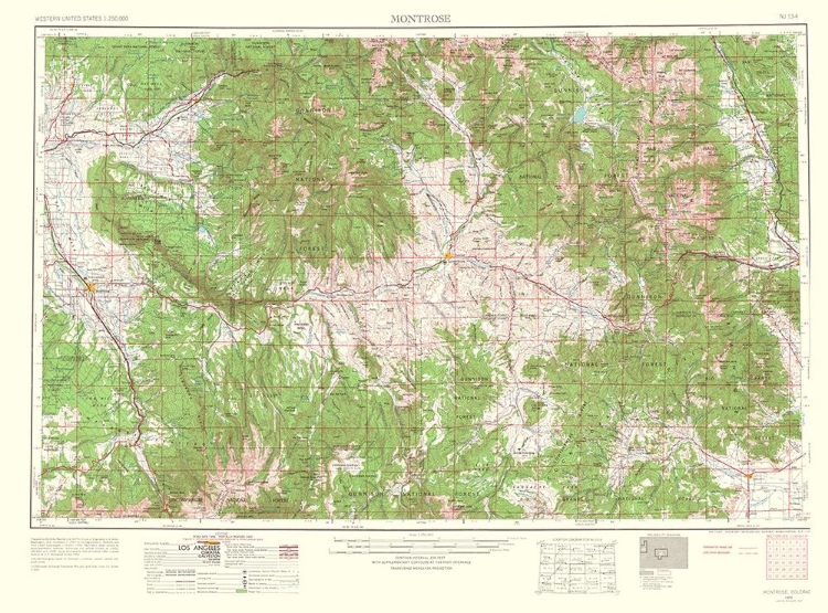 Picture of MONTROSE COLORADO QUAD - USGS 1962