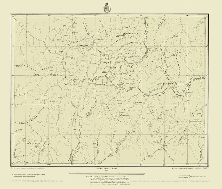 Picture of COLORADO SOUTHWEST COLORADO SHEET - US ARMY 1879