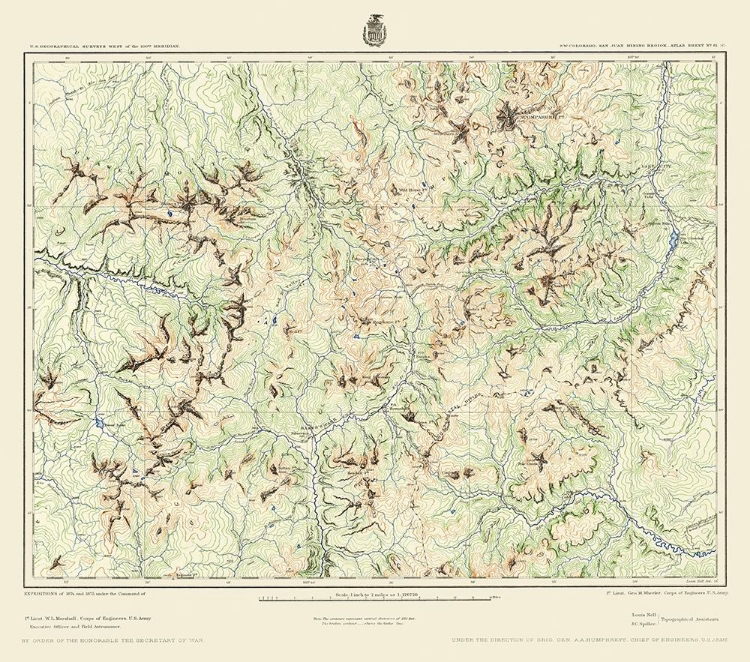 Picture of COLORADO SOUTHWEST COLORADO SHEET - US ARMY 1877