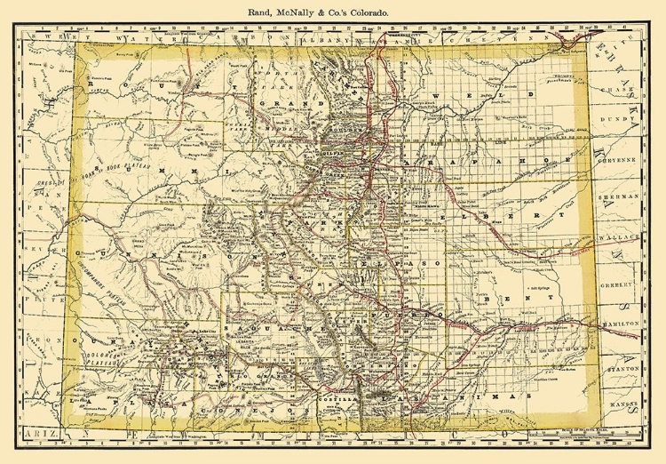 Picture of COLORADO - RAND MCNALLY 1879