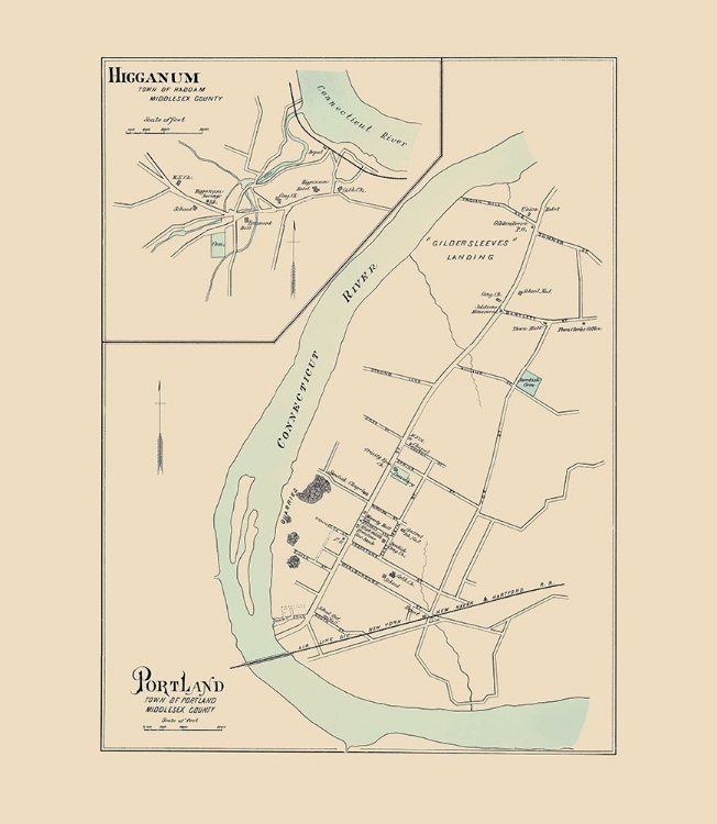 Picture of PORTLAND, HIGGANUM CONNECTICUT - HURD 1893