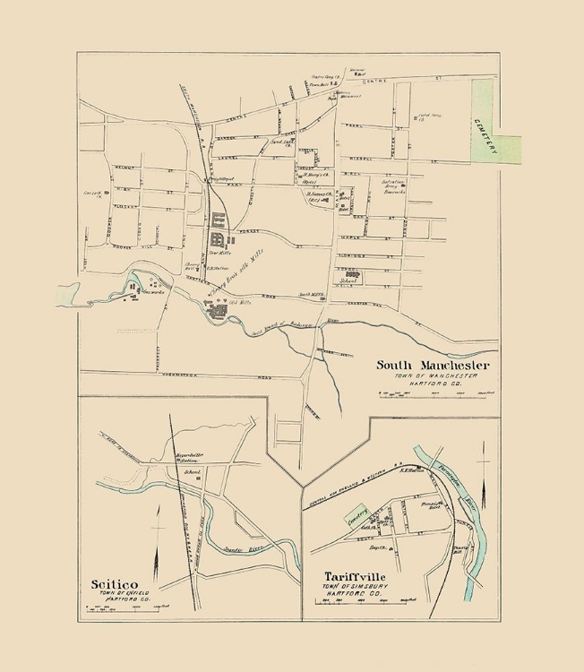 Picture of MANCHESTER, SOUTH CONNECTICUT - HURD 1893