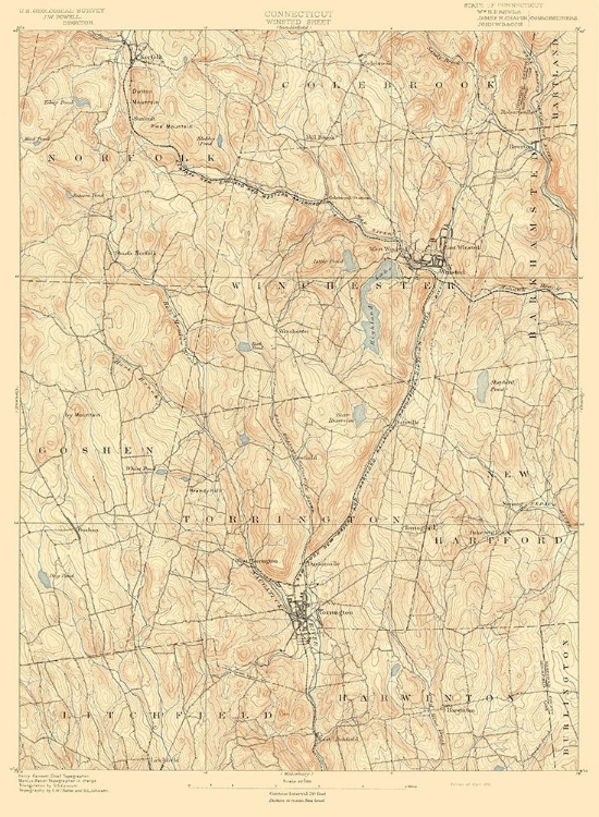 Picture of WINSTED CONNECTICUT SHEET - USGS 1892