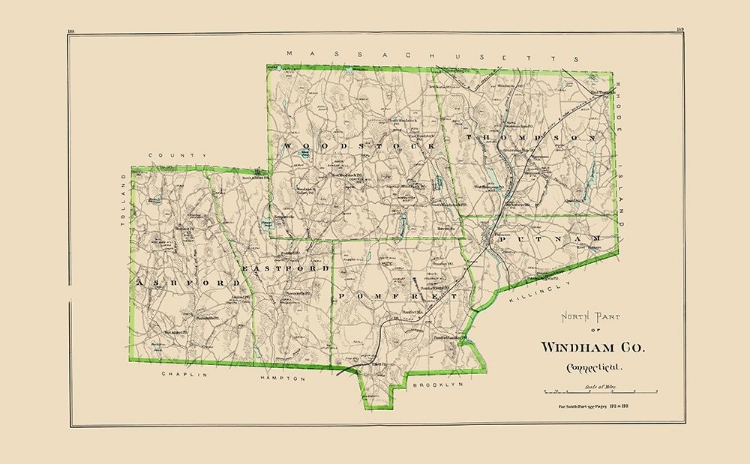 Picture of NORTH WINDHAM COUNTY CONNECTICUT - HURD 1893