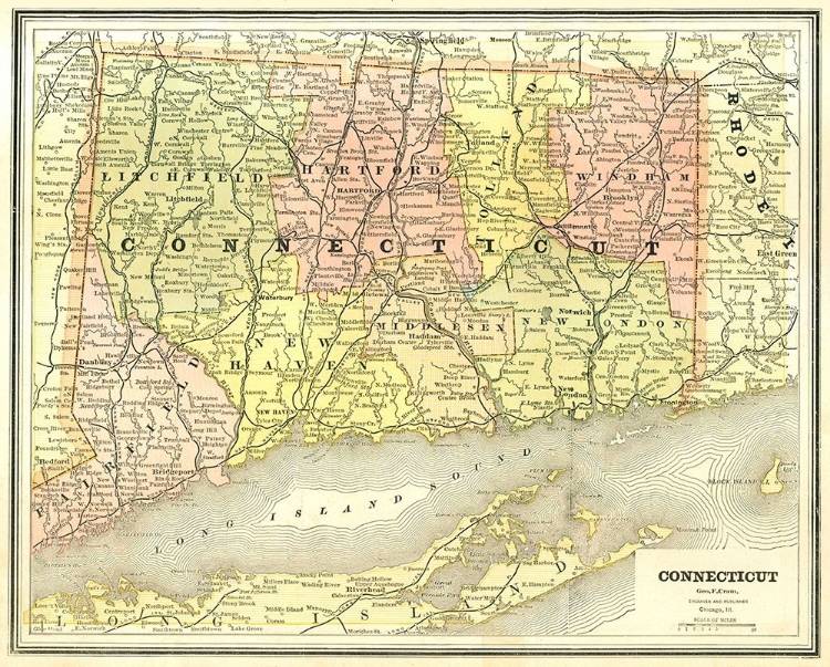 Picture of CONNECTICUT - CRAM 1886