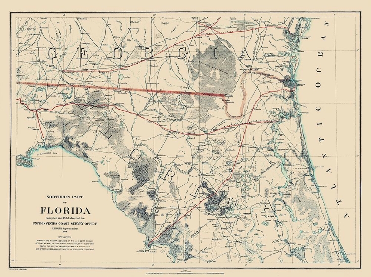 Picture of NORTHERN FLORIDA - BACHE 1864