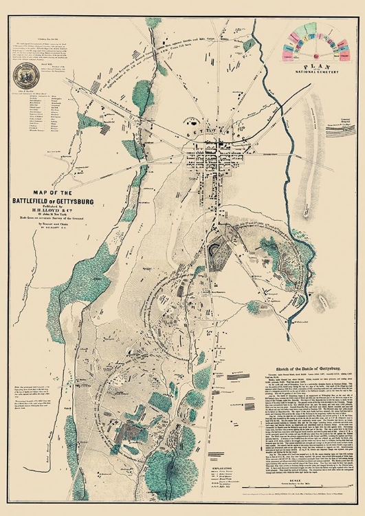 Picture of BATTLEFIELD OF GETTYSBURG PENNSYLVANIA - LLOYD