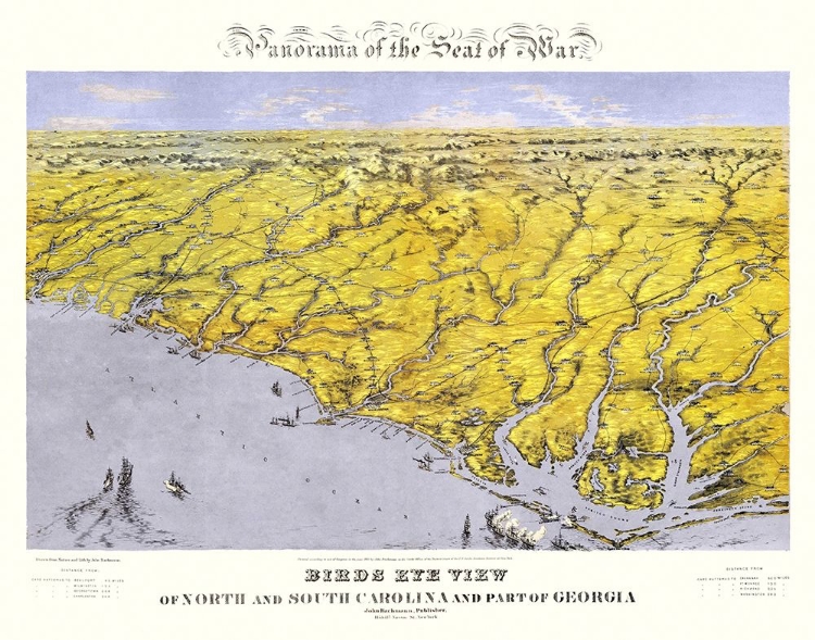 Picture of CAROLINAS PART OF GEORGIA - BACHMANN 1861