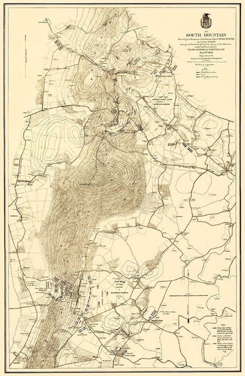 Picture of SOUTH MOUNTAIN BATTLE - US ARMY CORPS 1872