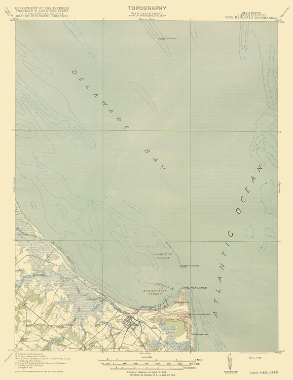 Picture of CAPE HENLOPEN DELAWARE QUAD - USGS 1918