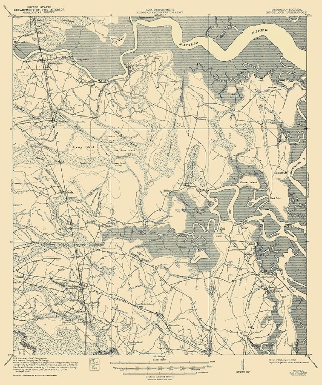 Picture of KINGSLAND FLORIDA GEORGIA QUAD - USGS 1918