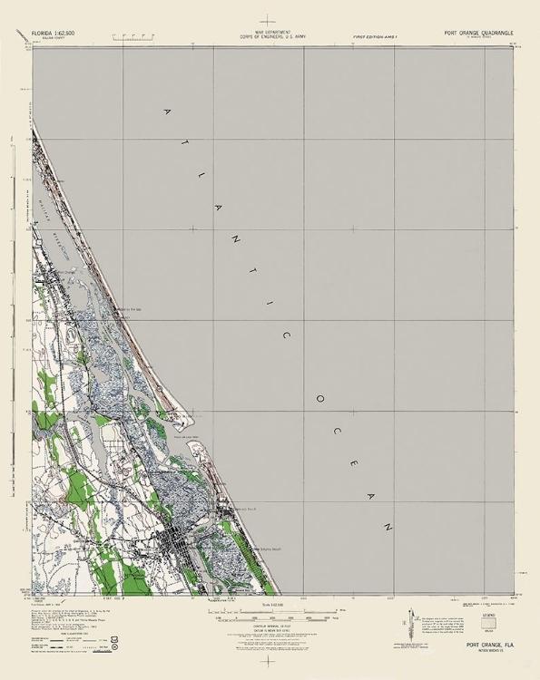 Picture of PORT ORANGE FLORIDA QUAD - USGS 1944