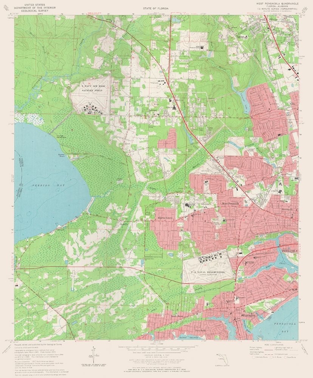 Picture of WEST PENSACOLA FLORIDA QUAD - USGS 1970