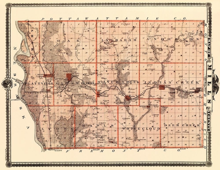 Picture of MILLS IOWA - SHOBER 1875