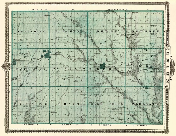 Picture of UNION IOWA LANDOWNER - ANDREAS 1874