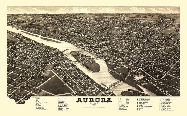 Picture of AURORA ILLINOIS - BECK 1867