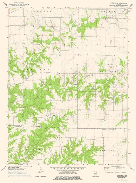 Picture of DODDSVILLE ILLINOIS QUAD - USGS 1974