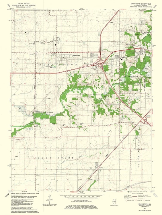 Picture of HARRISTOWN ILLINOIS QUAD - USGS 1982