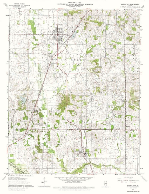 Picture of NORRIS CITY ILLINOIS QUAD - USGS 1963