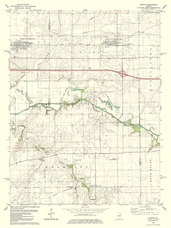 Picture of NIANTIC ILLINOIS QUAD - USGS 1982