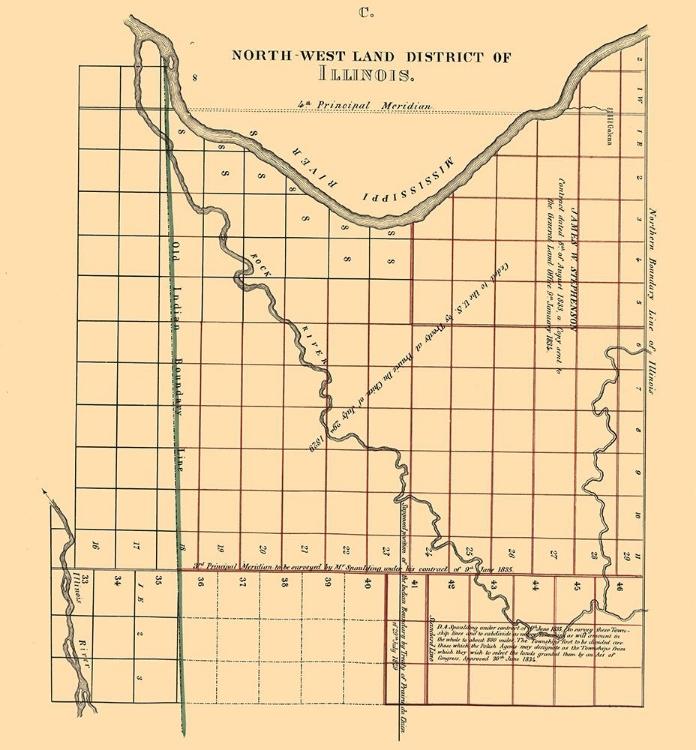 Picture of NORTHWEST LAND DISTRICT ILLINOIS - SPAULDING 1836