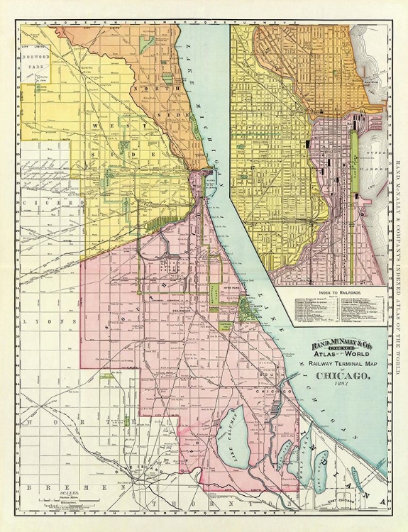 Picture of CHICAGO ILLINOIS RAILWAY TERMINAL - 1892