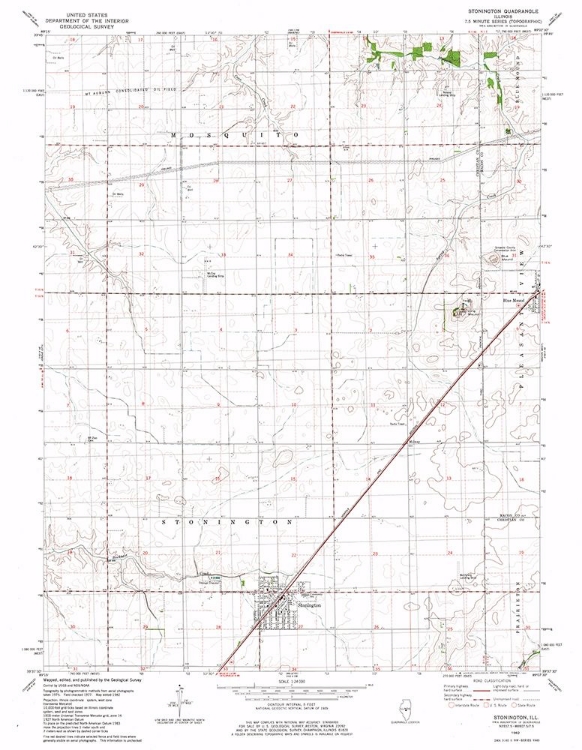 Picture of STONINGTON ILLINOIS QUAD - USGS 1982