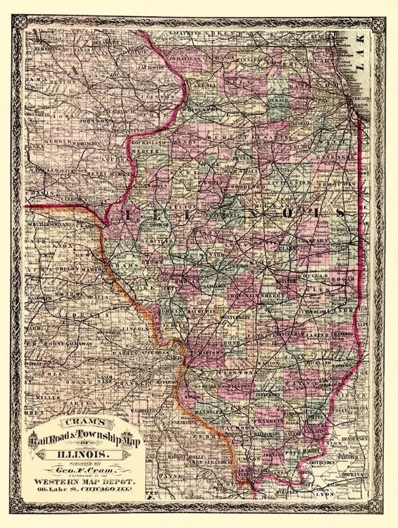 Picture of ILLINOIS - CRAM 1875