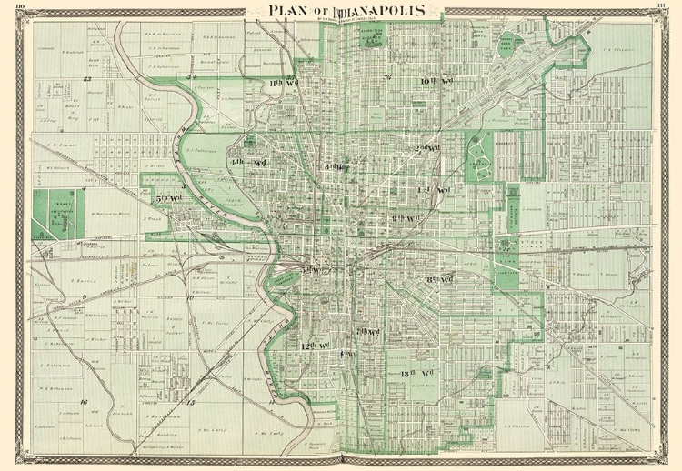 Picture of INDIANAPOLIS INDIANA LANDOWNER - BASKIN 1876