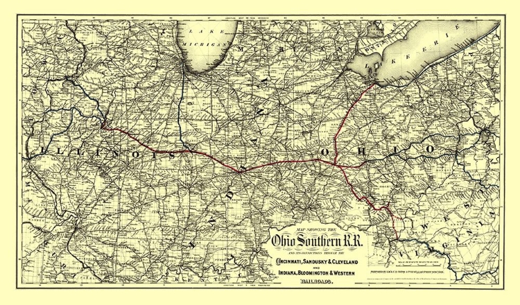 Picture of OHIO SOUTHERN RAILROAD - COLTON 1881