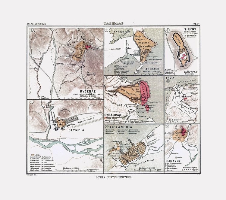 Picture of ANCIENT CITIES EUROPE AFRICA - PERTHES 1896