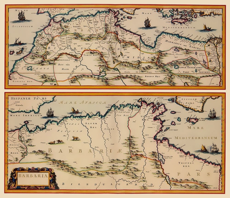 Picture of AFRICA NORTHERN COAST - BLAEU 1650