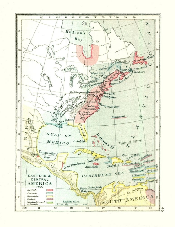 Picture of EASTERN CENTRAL AMERICA - GARDINER 1755