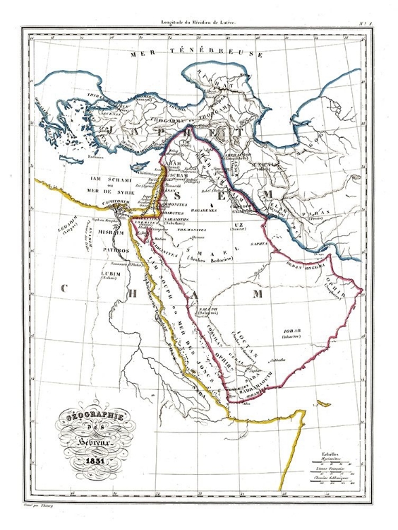 Picture of HEBREW GEOGRAPHY ARABIA - 1831