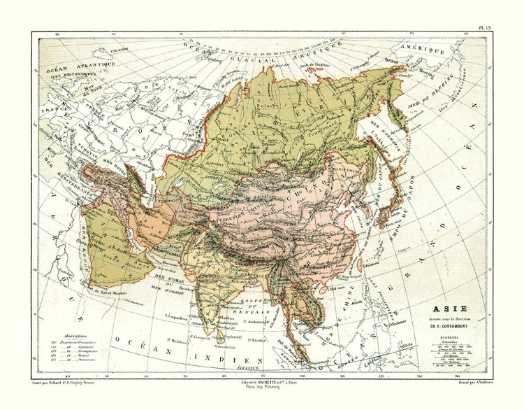 Picture of POLITICAL OF ASIA - CORTAMBERT 1880