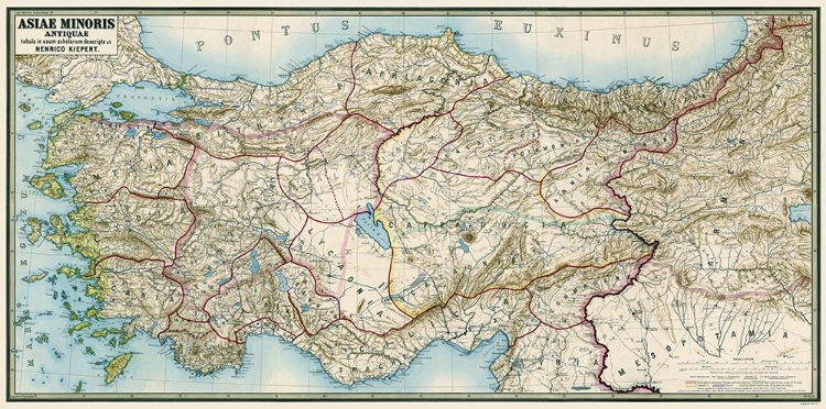 Picture of ANCIENT ASIA MINOR - KIEPERT 1888