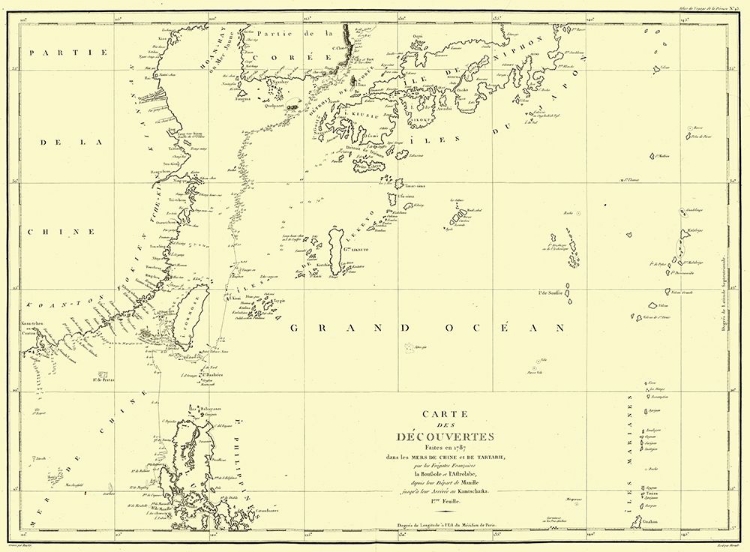 Picture of ASIA CHART OF DISCOVERIES - BOUFSOL 1787