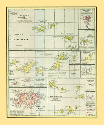 Picture of ATLANTIC OCEAN ISLANDS - CRAM 1889