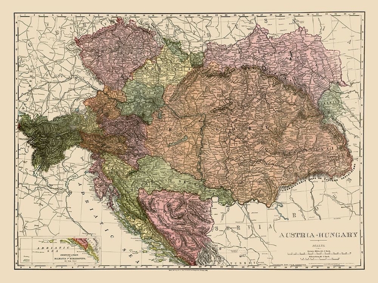 Picture of AUSTRIA HUNGARY - RAND MCNALLY 1895